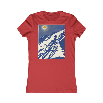 boostlete-am-crew-scene-cyclist-offset-bold-0008 — Women's Favorite Tee (B+C 6004)