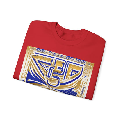 boostlete-boost-mode-type-earned-not-given-outline-over-solid-line-art-0005 — Unisex Heavy Blend Crewneck Sweatshirt (Gildan)