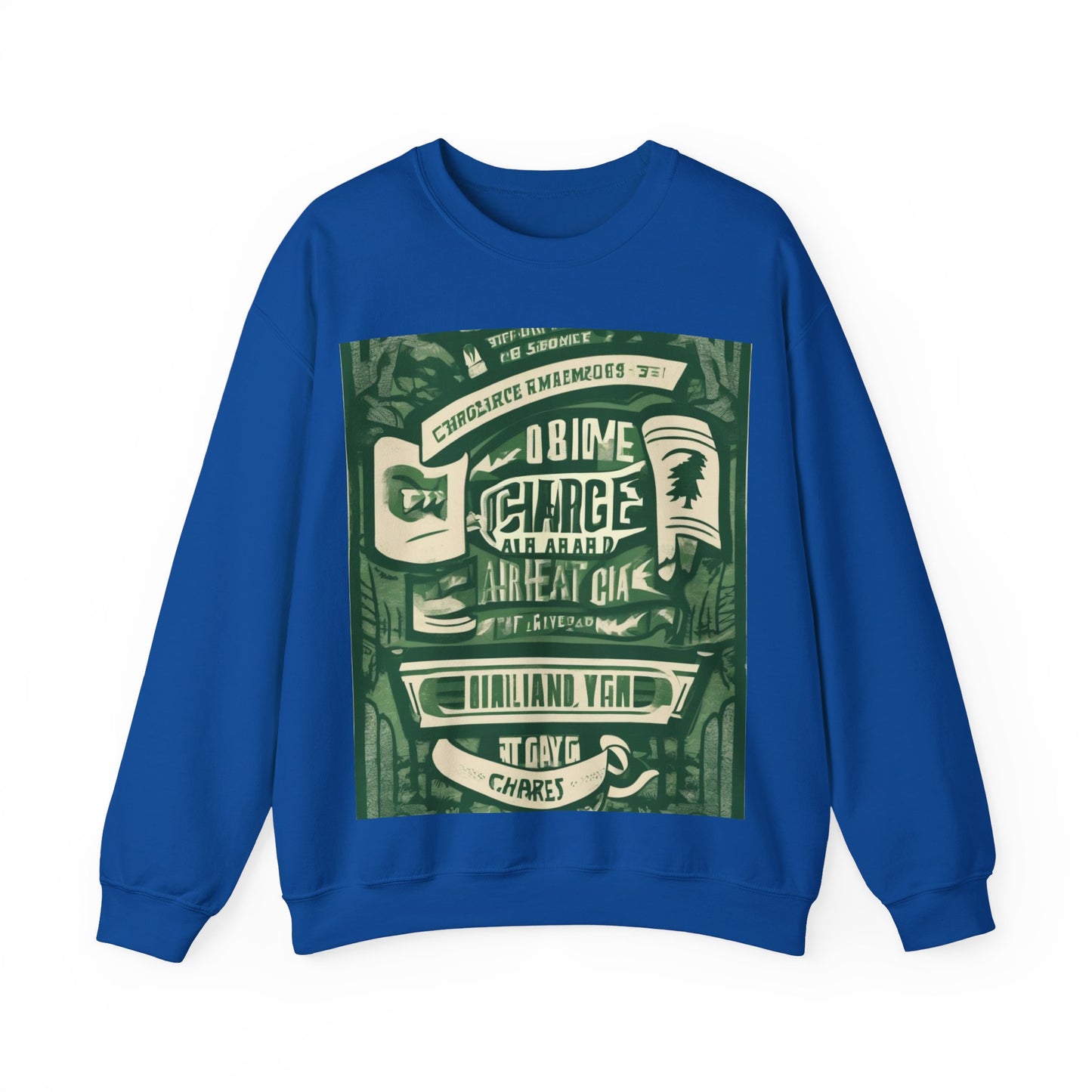 boostlete-am-crew-type-charge-ahead-banner-paper-0965 — Unisex Heavy Blend Crewneck (G18000)
