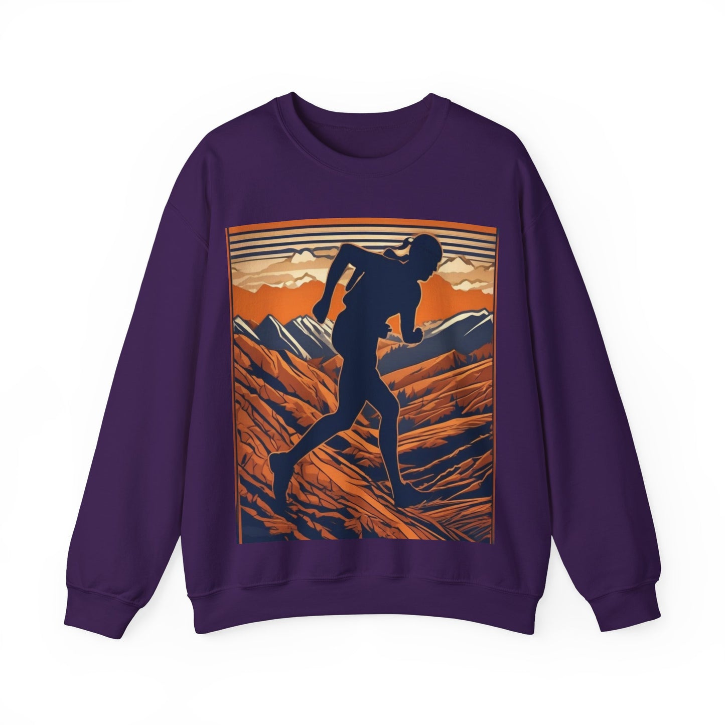 boostlete-iron-intent-scene-trail-3d-retro-0764 — Unisex Heavy Blend Crewneck (G18000)