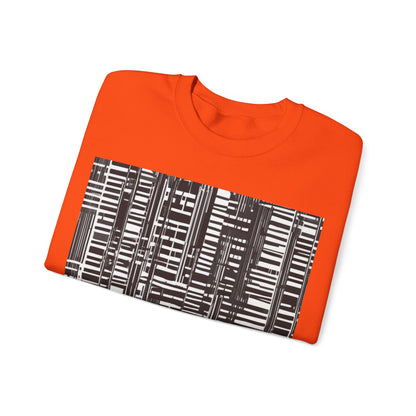 boostlete-iron-intent-pattern-barcode-line-art-0599 — Unisex Heavy Blend Crewneck (G18000)
