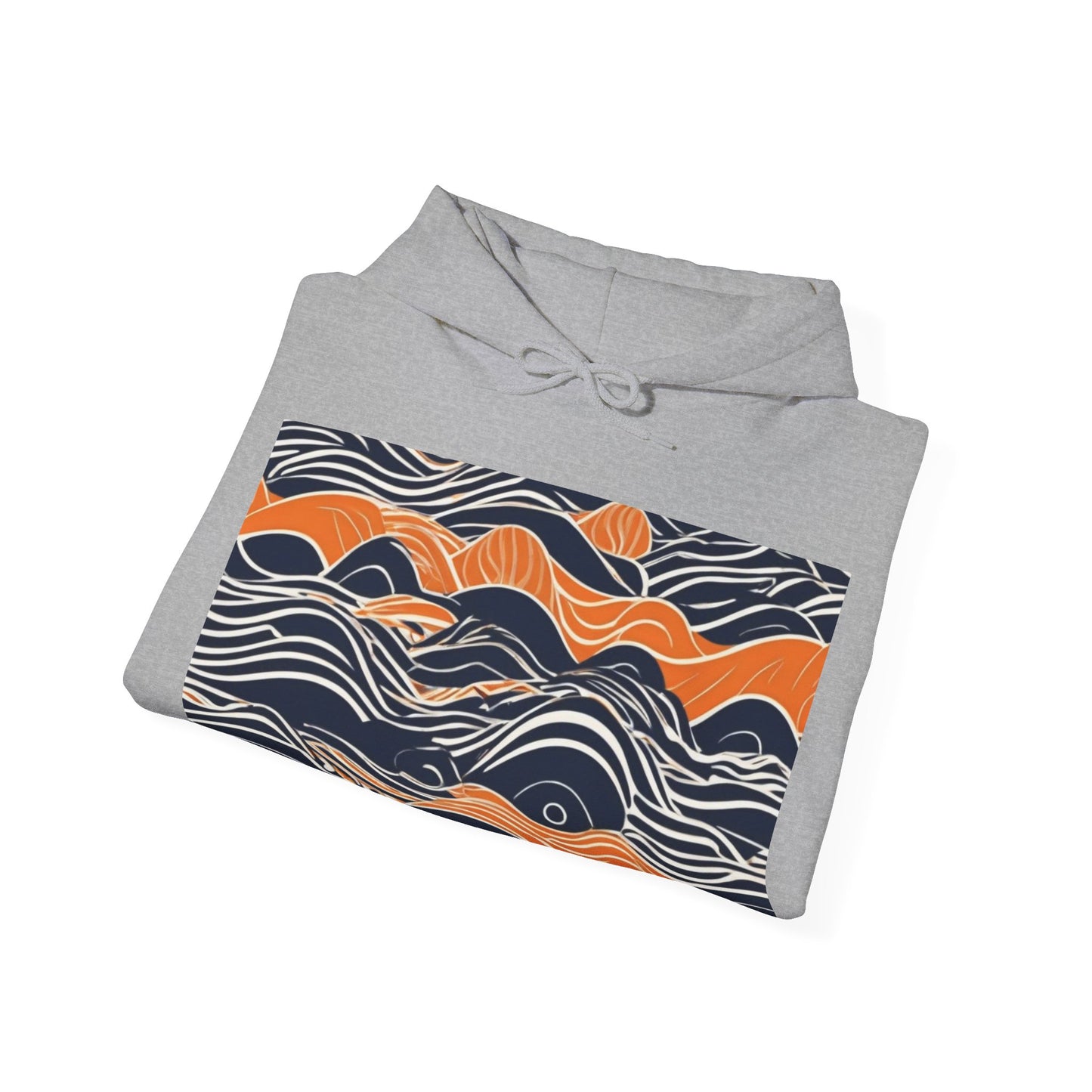 boostlete-iron-intent-type-small-wins-big-waves-outline-over-solid-geometric-0261 — Unisex Heavy Blend Hooded Sweatshirt (Gildan)
