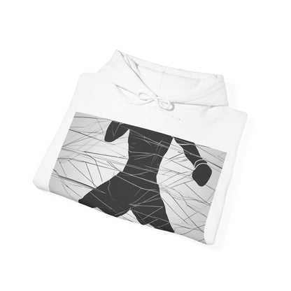 boostlete-mile-by-mile-scene-boxer-motion-geometric-0028 — Unisex Heavy Blend Hooded Sweatshirt (Gildan)