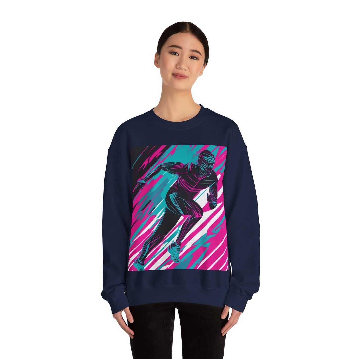 boostlete-mile-by-mile-scene-sprinter-motion-modern-0828 — Unisex Heavy Blend Crewneck (G18000)