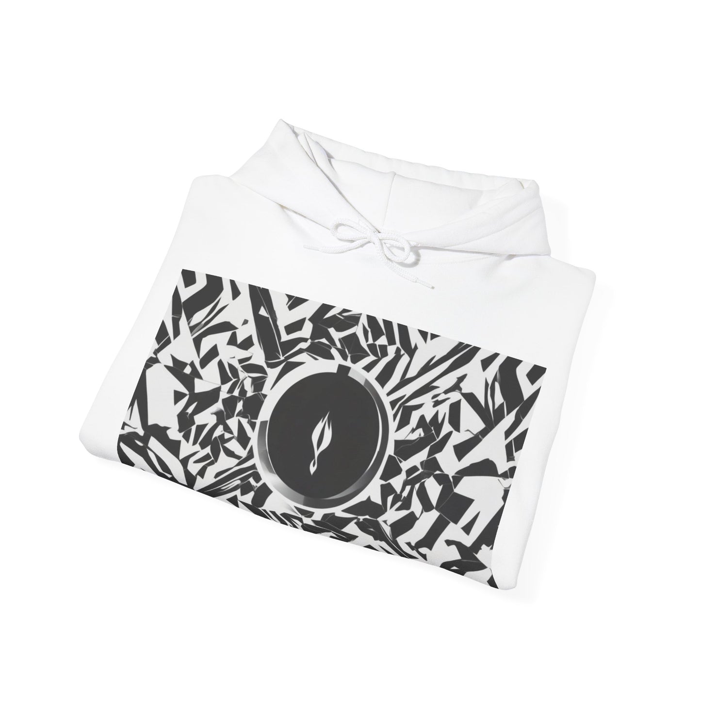 boostlete-am-crew-icon-flame-matte-geometric-0286 — Unisex Heavy Blend Hooded Sweatshirt (Gildan)