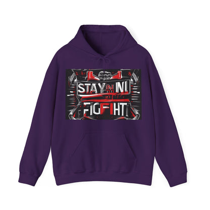 boostlete-rise-grind-type-stay-in-the-fight-banner-retro-1441 — Unisex Heavy Blend Hoodie (G18500)