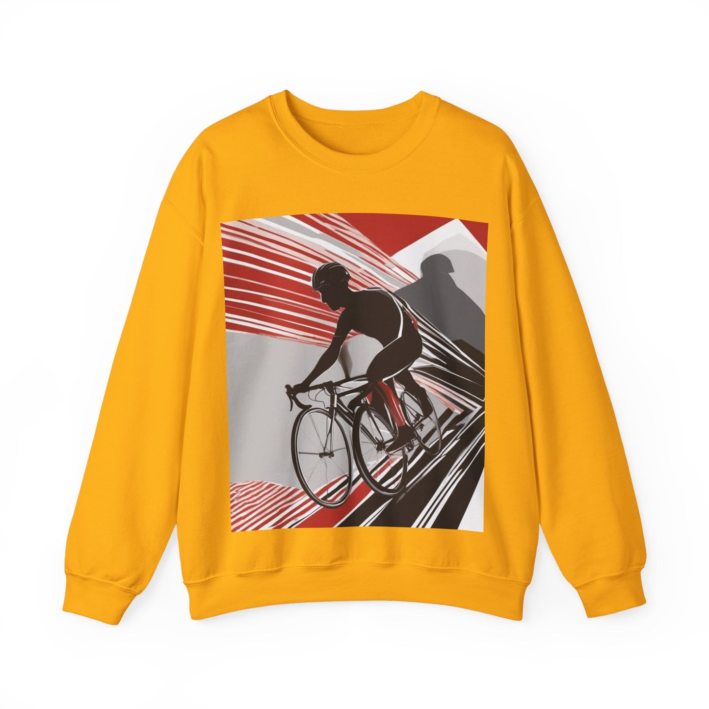boostlete-boost-mode-scene-cyclist-speed-geometric-0208 — Unisex Heavy Blend Crewneck Sweatshirt (Gildan)