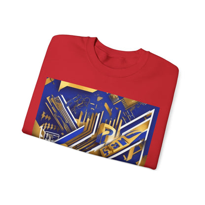 boostlete-am-crew-type-progress-beats-perfect-diagonal-modern-0209 — Unisex Heavy Blend Crewneck Sweatshirt (Gildan)