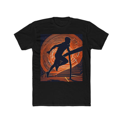 boostlete-iron-intent-scene-hurdler-neon-modern-0264 — Unisex Cotton Crew Tee (NL 3600)