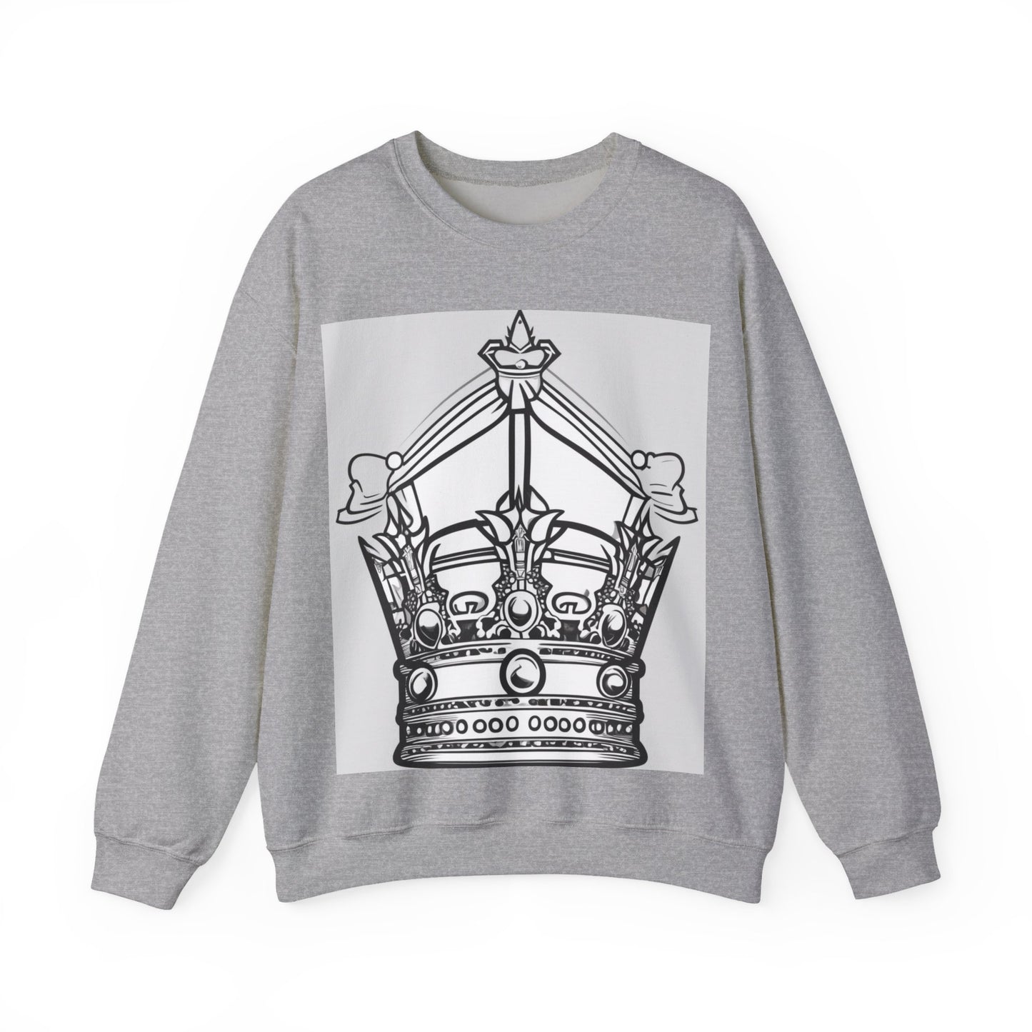 boostlete-quiet-power-icon-crown-outline-badge-0130 — Unisex Heavy Blend Crewneck Sweatshirt (Gildan)