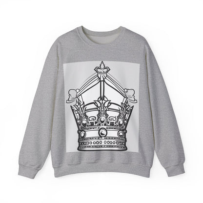 boostlete-quiet-power-icon-crown-outline-badge-0130 — Unisex Heavy Blend Crewneck Sweatshirt (Gildan)