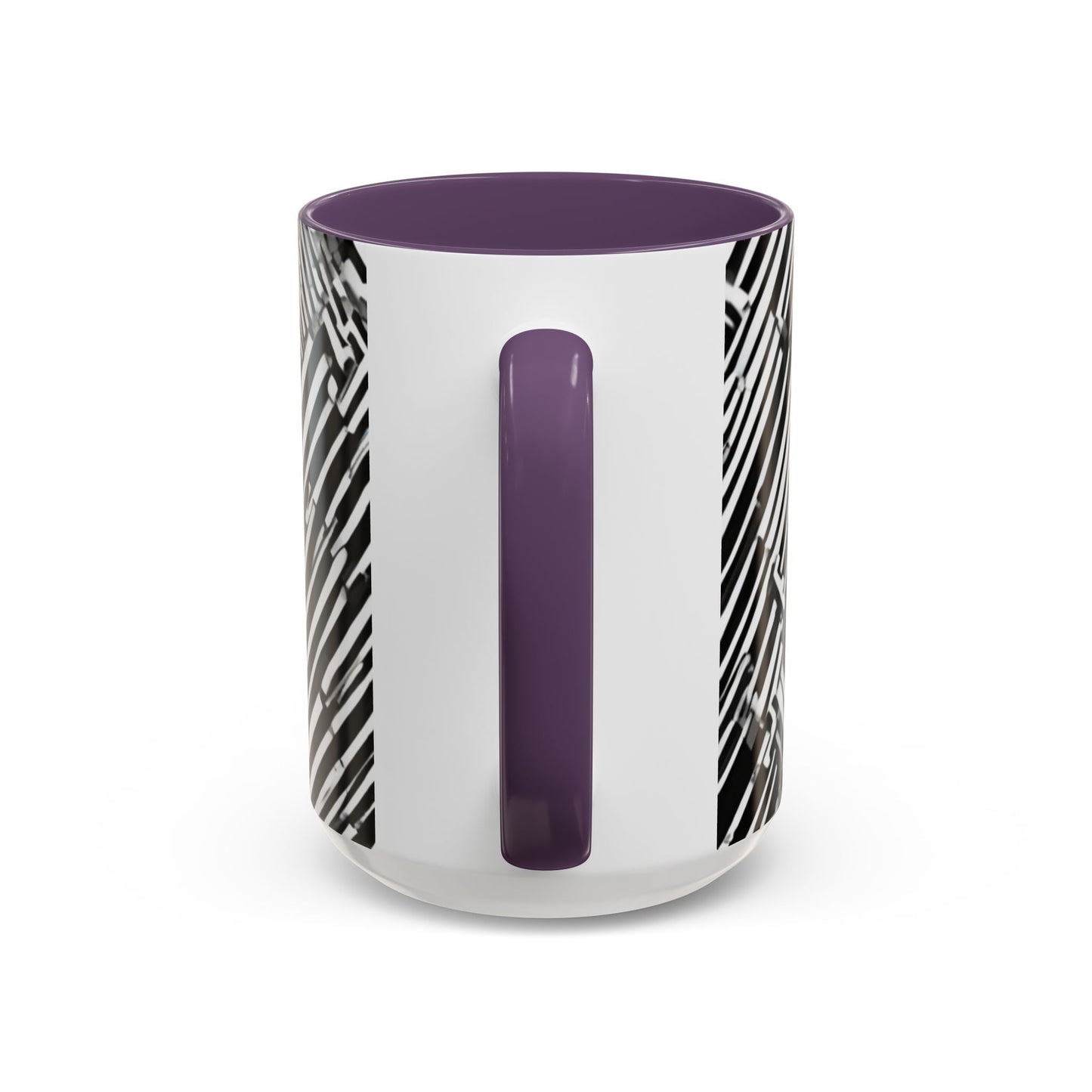 boostlete-mile-by-mile-pattern-barcode-monoline-0059 — Accent Mug 11oz/15oz