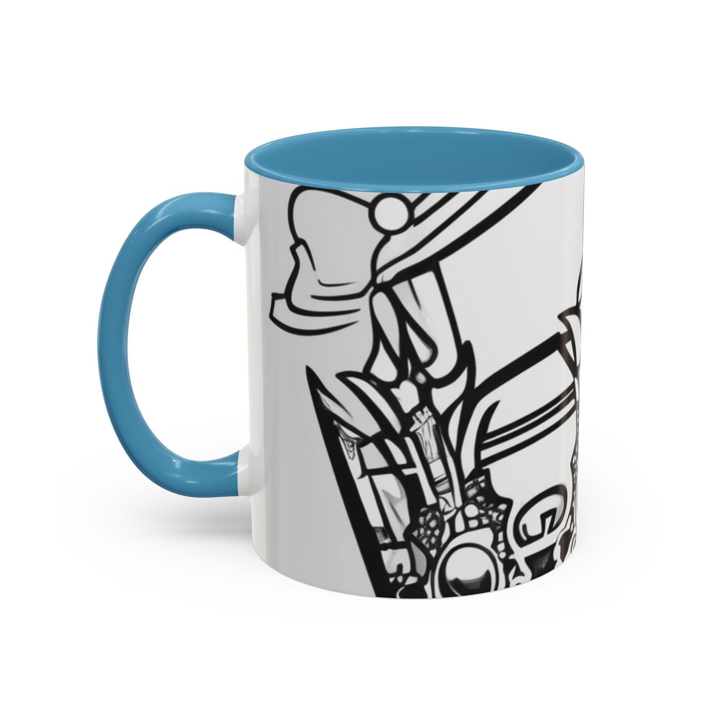 boostlete-quiet-power-icon-crown-outline-badge-0130 — Accent Mug 11oz/15oz