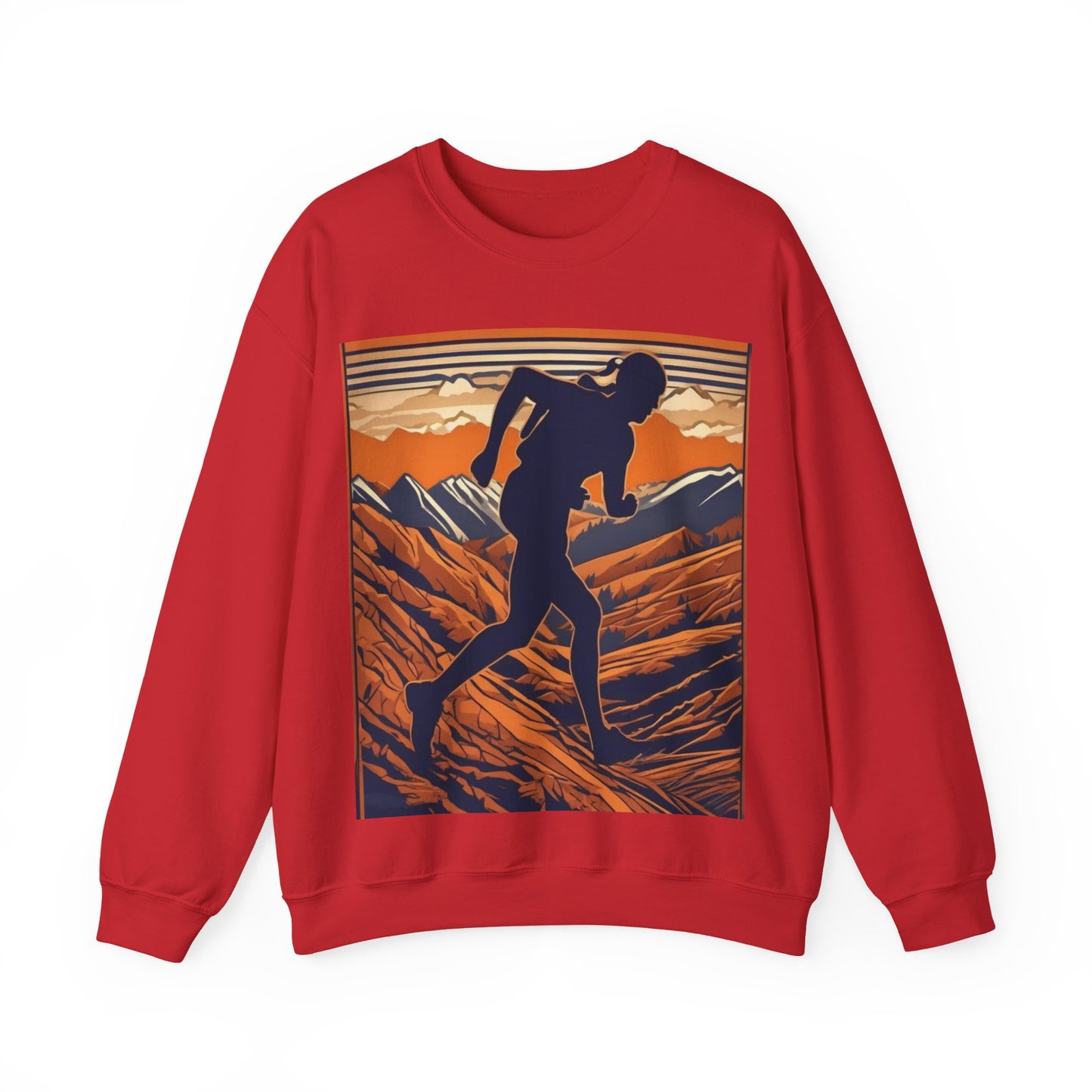 boostlete-iron-intent-scene-trail-3d-retro-0764 — Unisex Heavy Blend Crewneck (G18000)