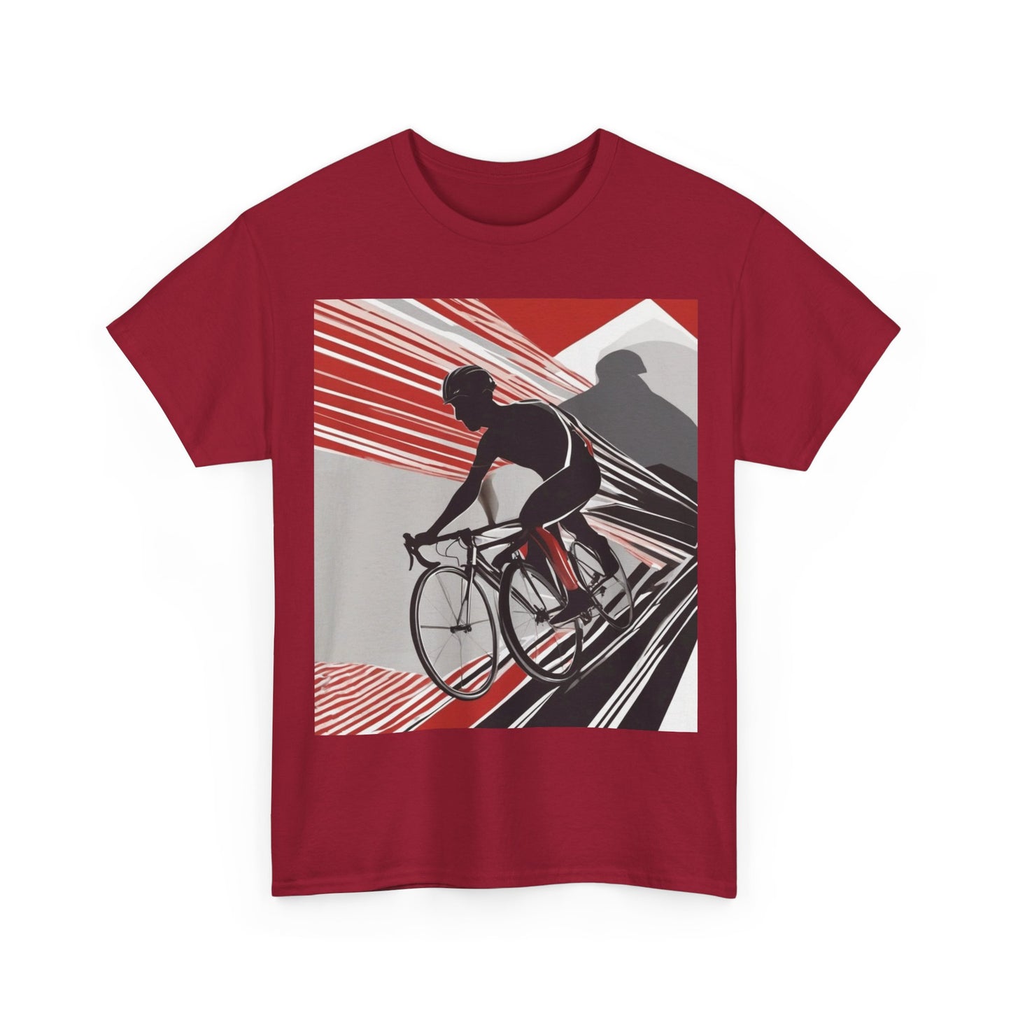 boostlete-boost-mode-scene-cyclist-speed-geometric-0208 — Unisex Heavy Cotton Tee (Gildan 5000)