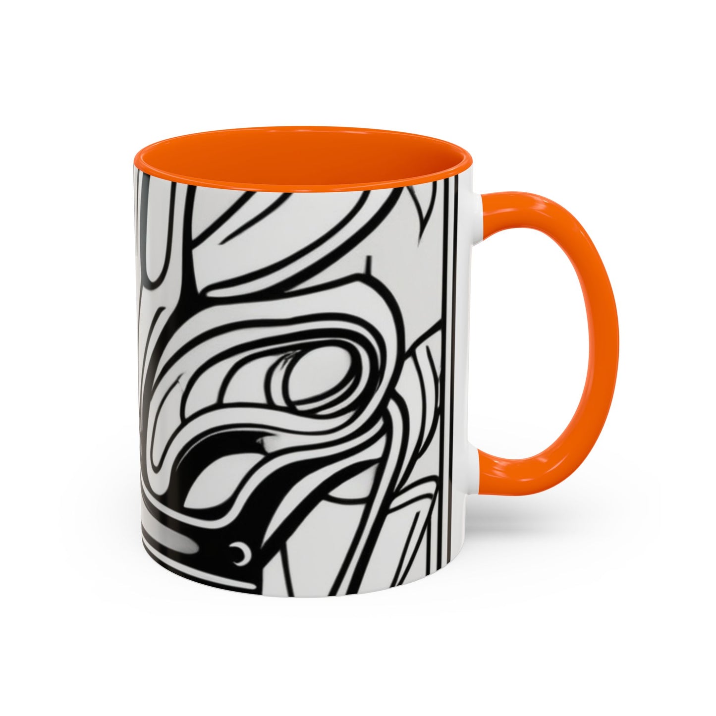 boostlete-boost-mode-icon-crown-offset-line-art-0190 — Accent Mug 11oz/15oz