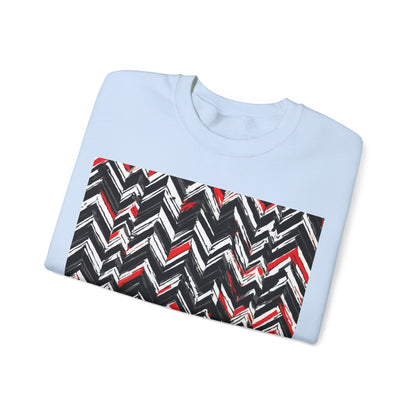 boostlete-am-crew-pattern-chevron-geometric-0659 — Unisex Heavy Blend Crewneck (G18000)