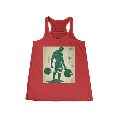 boostlete-recovery-progress-scene-deadlift-3d-blueprint-0236 — Women's Flowy Racerback Tank (B+C 8800)