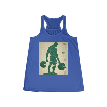 boostlete-recovery-progress-scene-deadlift-3d-blueprint-0236 — Women's Flowy Racerback Tank (B+C 8800)