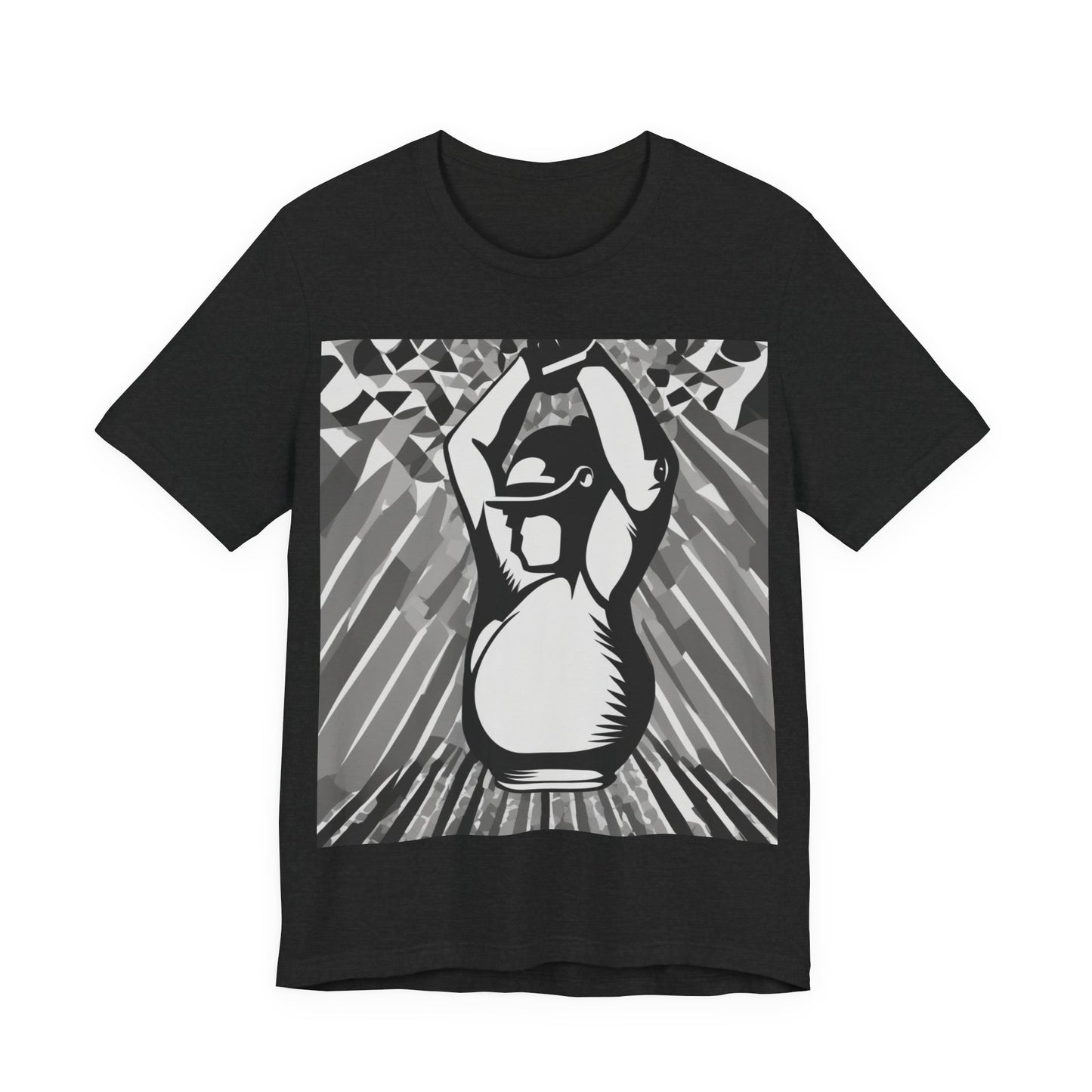 boostlete-iron-intent-scene-kettlebell-grainy-modern-0276 — Unisex Jersey Short Sleeve (B+C 3001)