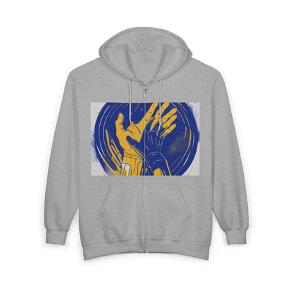 boostlete-am-crew-scene-athlete-neon-vector-0304 — Unisex Heavy Blend Full-Zip Hooded Sweatshirt