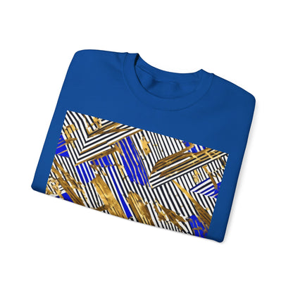 boostlete-boost-mode-pattern-diagonal-monoline-0015 — Unisex Heavy Blend Crewneck Sweatshirt (Gildan)