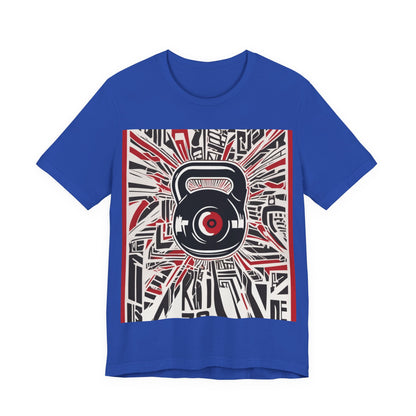 boostlete-recovery-progress-icon-kettlebell-outline-industrial-0366 — Unisex Jersey Short Sleeve (B+C 3001)