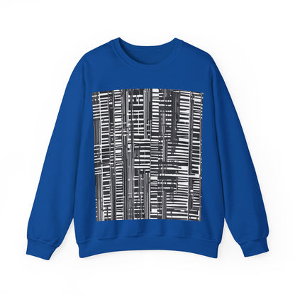 boostlete-iron-intent-pattern-barcode-line-art-0599 — Unisex Heavy Blend Crewneck (G18000)
