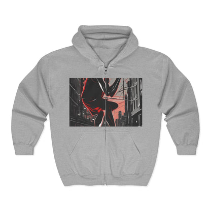 boostlete-am-crew-scene-runner-high-retro-0268 — Unisex Heavy Blend Full-Zip Hooded Sweatshirt