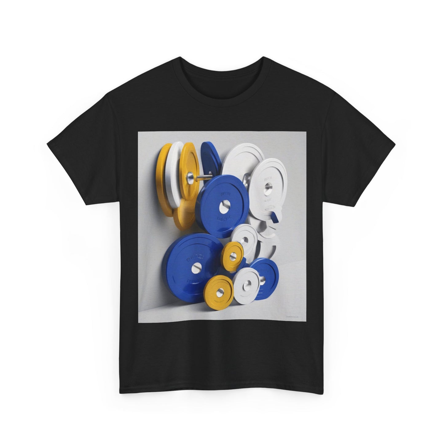 boostlete-field-day-icon-barbell-offset-geometric-0150 — Unisex Heavy Cotton Tee (Gildan 5000)