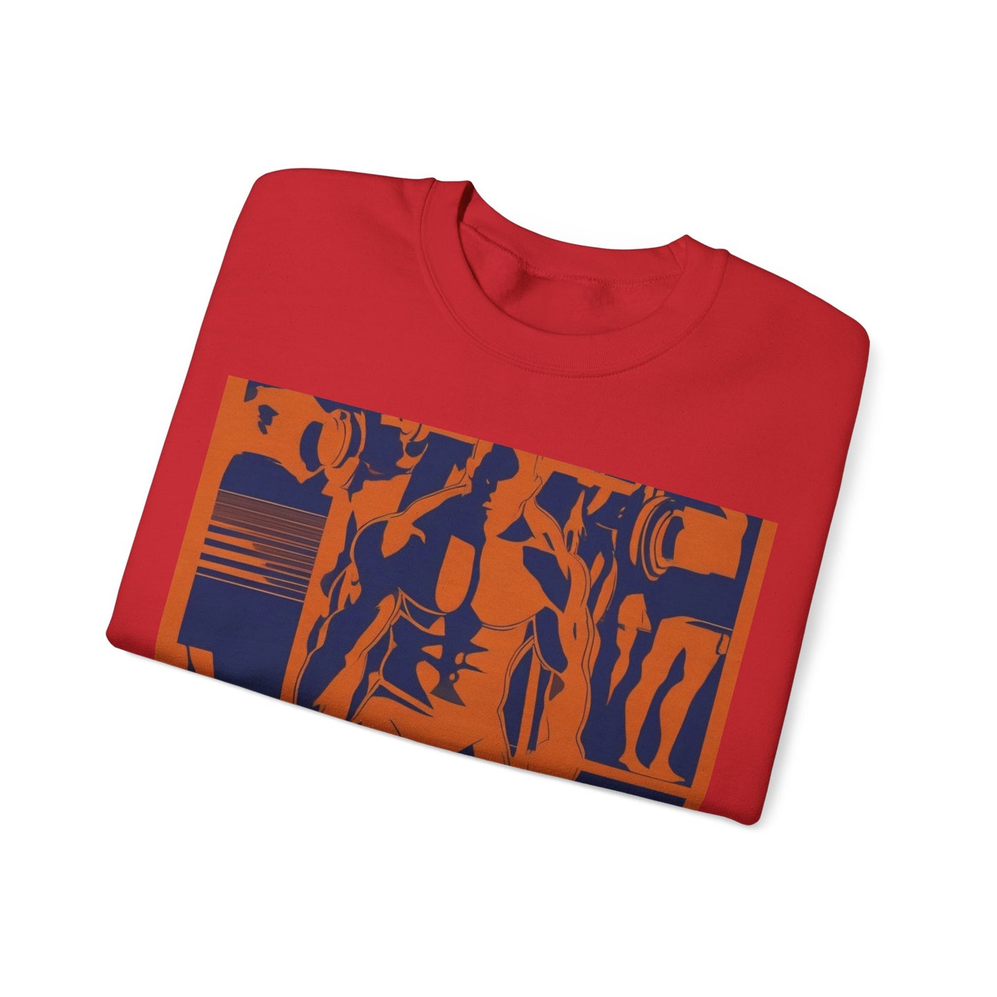 boostlete-rise-grind-scene-deadlift-3d-paper-0812 — Unisex Heavy Blend Crewneck (G18000)