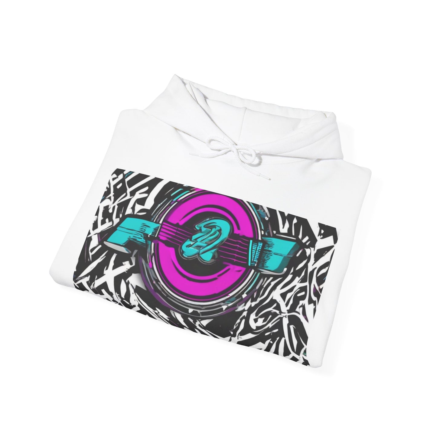 boostlete-boost-mode-type-again-badge-monoline-0293 — Unisex Heavy Blend Hooded Sweatshirt (Gildan)