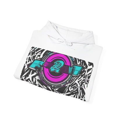 boostlete-boost-mode-type-again-badge-monoline-0293 — Unisex Heavy Blend Hooded Sweatshirt (Gildan)