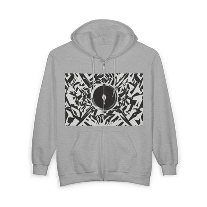 boostlete-am-crew-icon-flame-matte-geometric-0286 — Unisex Heavy Blend Full-Zip Hooded Sweatshirt