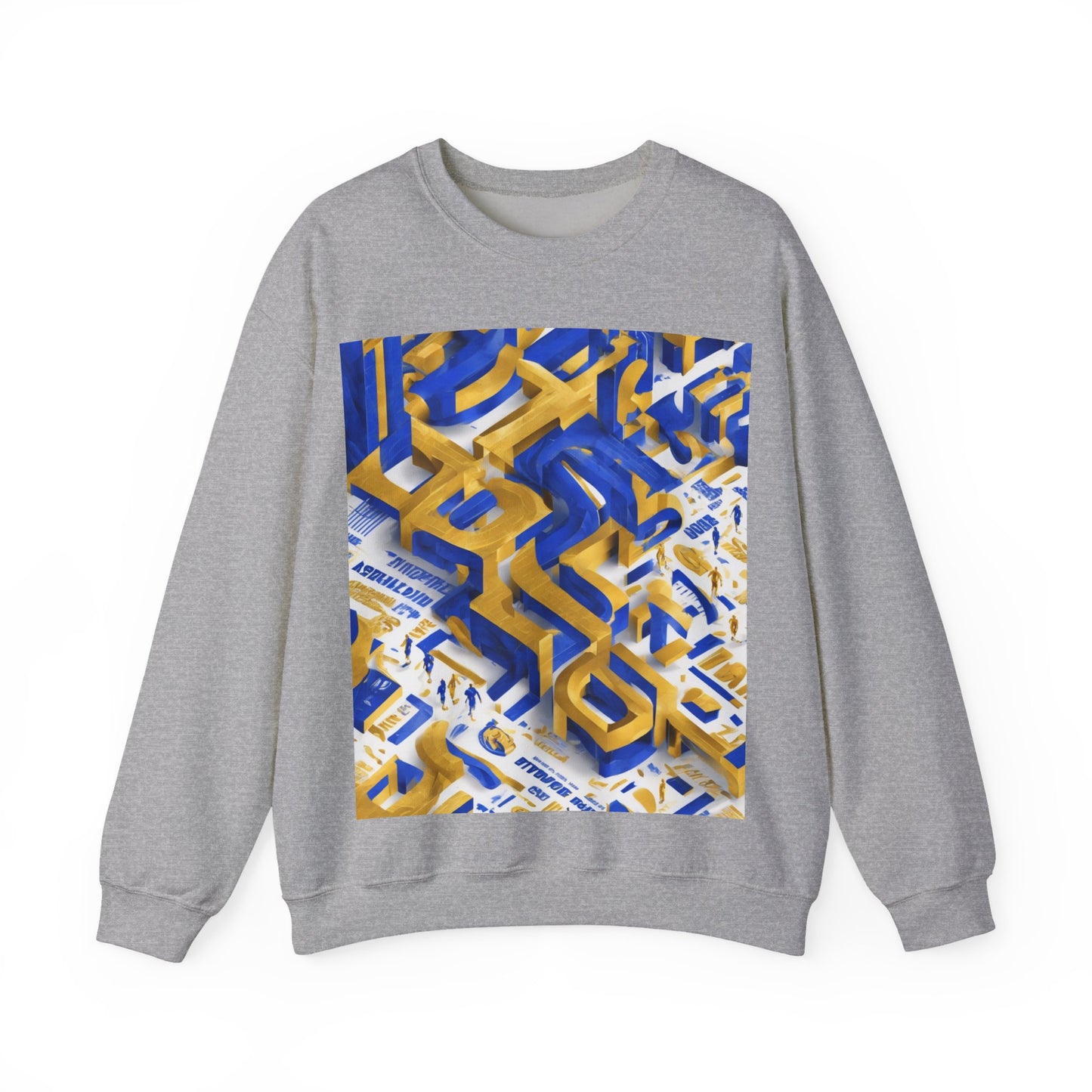 boostlete-iron-intent-type-one-more-rep-arc-isometric-0069 — Unisex Heavy Blend Crewneck Sweatshirt (Gildan)