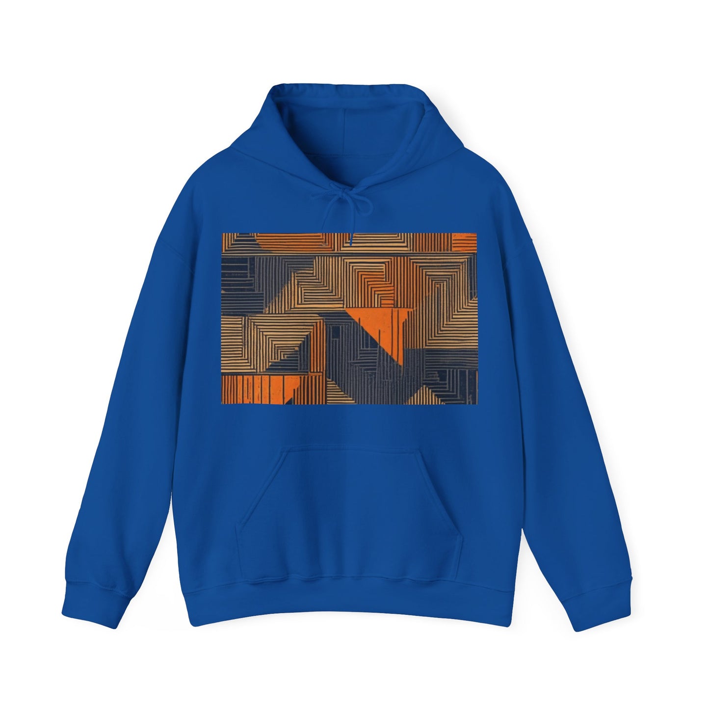 boostlete-field-day-pattern-stair-steps-geometric-0055 — Unisex Heavy Blend Hooded Sweatshirt (Gildan)