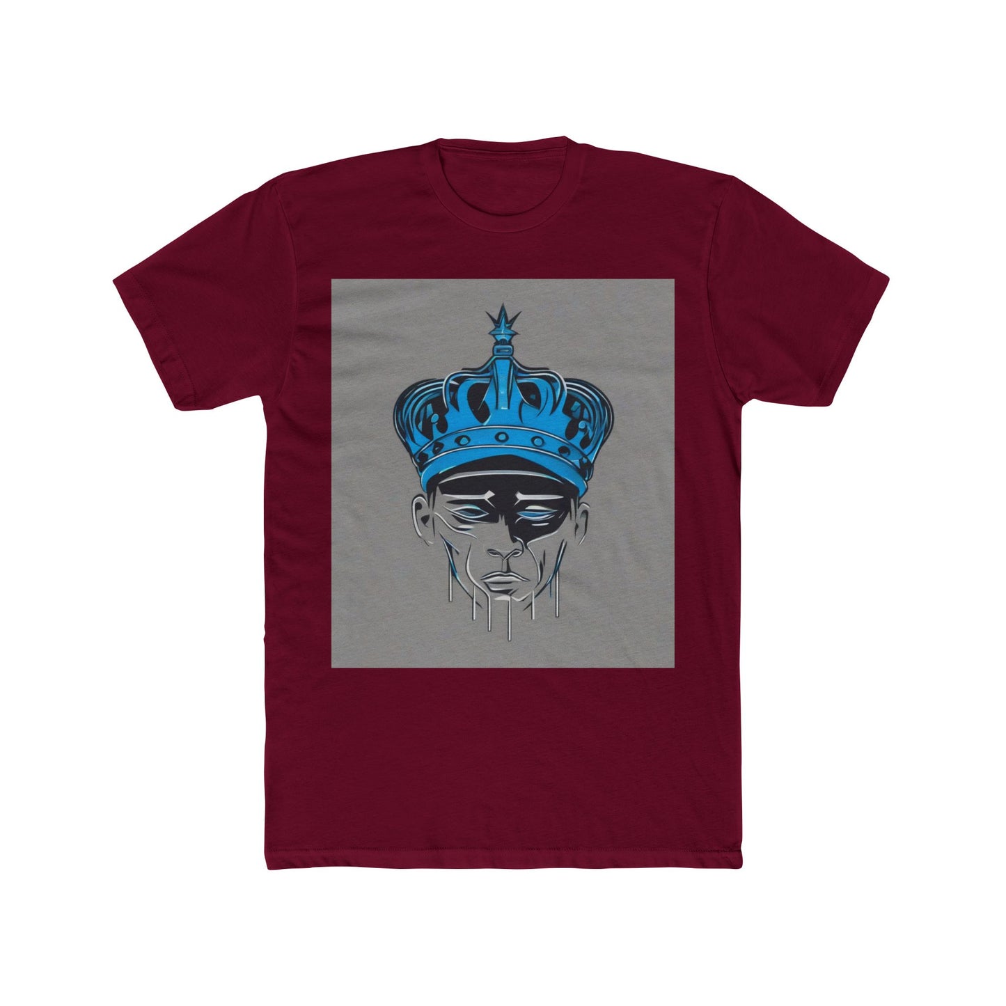 boostlete-am-crew-icon-crown-grainy-monoline-0022 — Unisex Cotton Crew Tee (NL 3600)