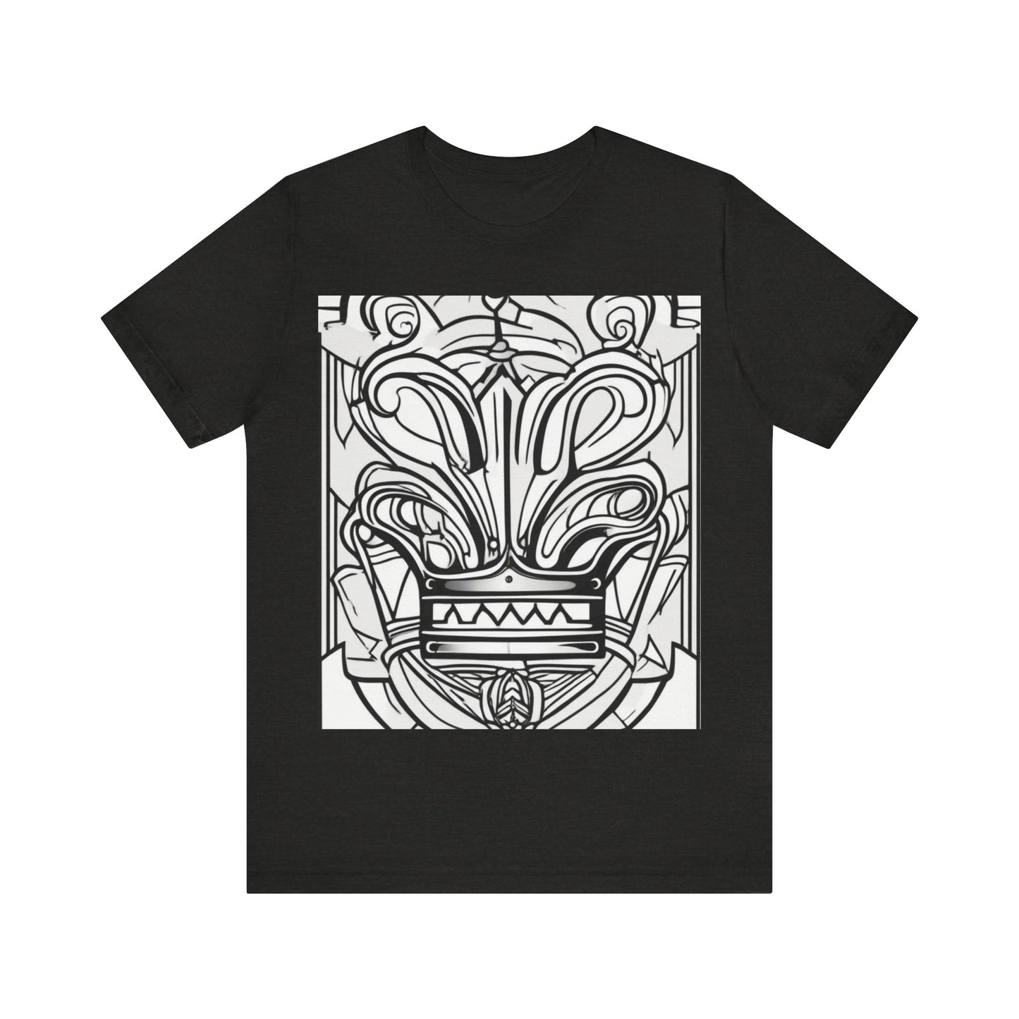 boostlete-boost-mode-icon-crown-offset-line-art-0190 — Unisex Jersey Short Sleeve (B+C 3001)