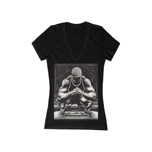 boostlete-pr-season-scene-athlete-outline-athletic-0144 — Women's Deep V-Neck Tee (B+C 6035)