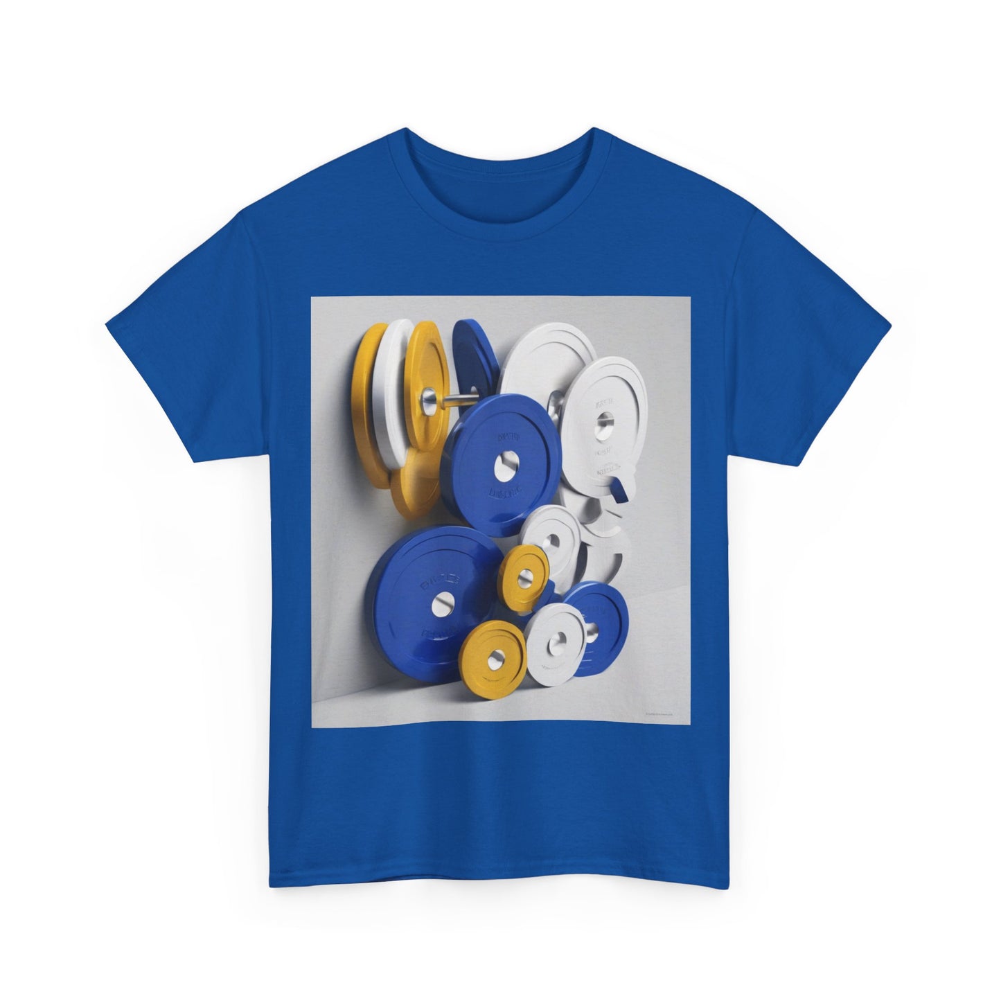 boostlete-field-day-icon-barbell-offset-geometric-0150 — Unisex Heavy Cotton Tee (Gildan 5000)