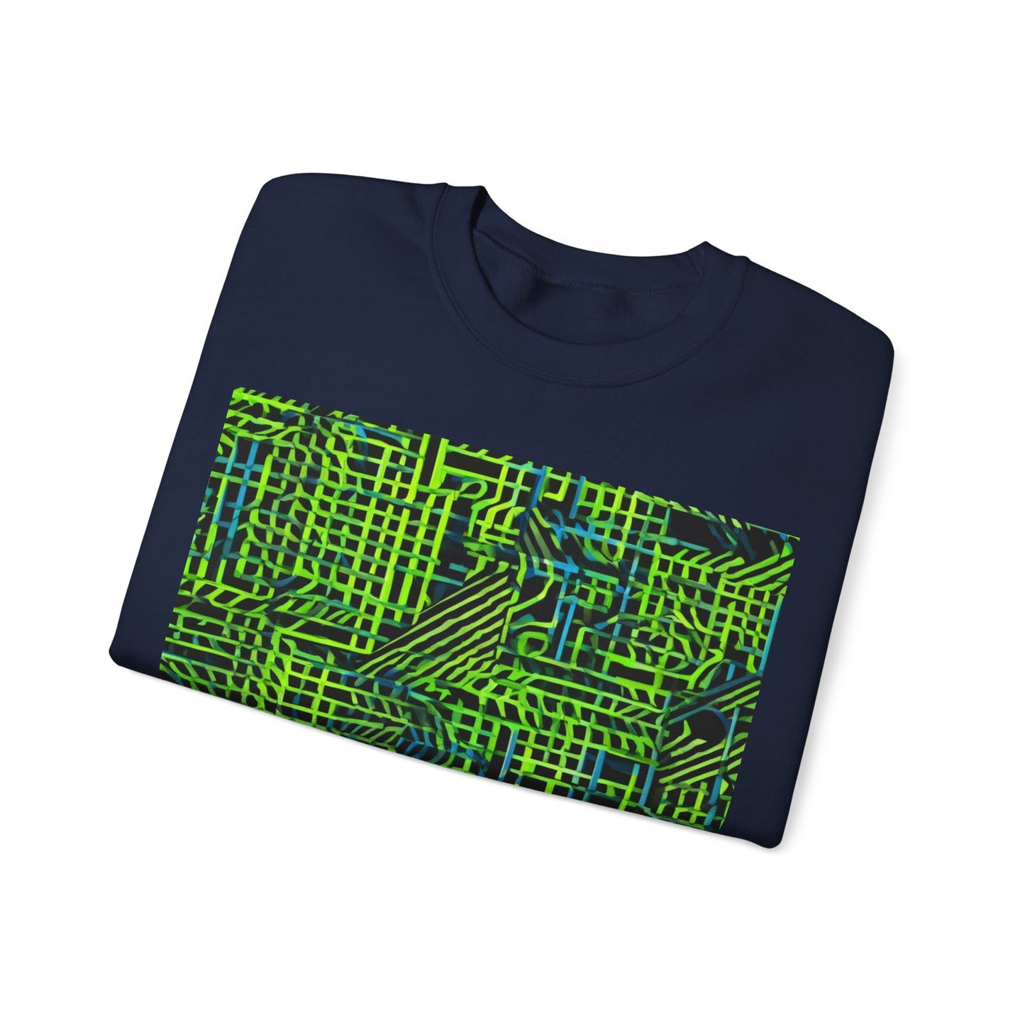 boostlete-quiet-power-pattern-stair-steps-industrial-0751 — Unisex Heavy Blend Crewneck (G18000)