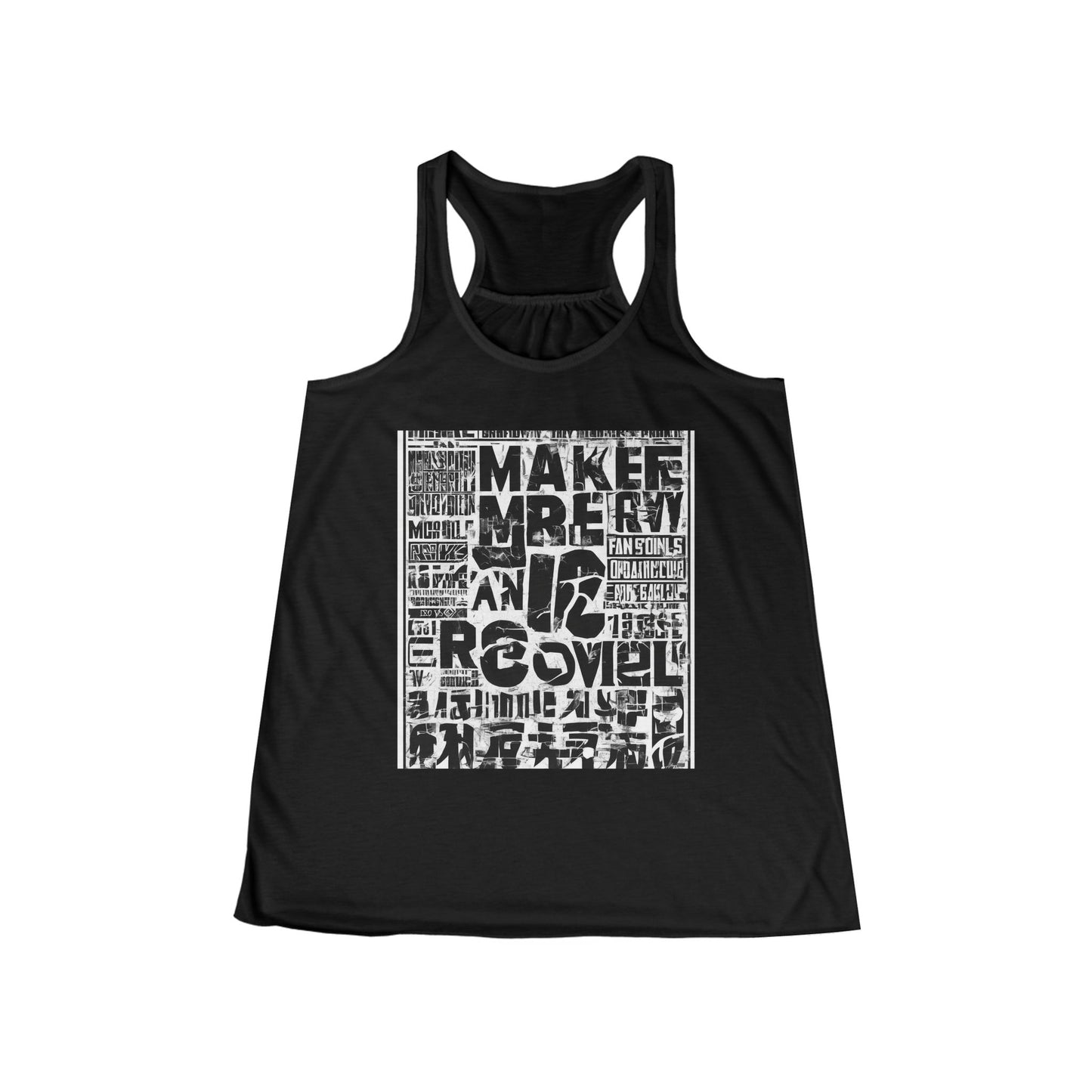 boostlete-iron-intent-type-make-recovery-a-skill-vertical-industrial-0281 — Women's Flowy Racerback Tank (B+C 8800)