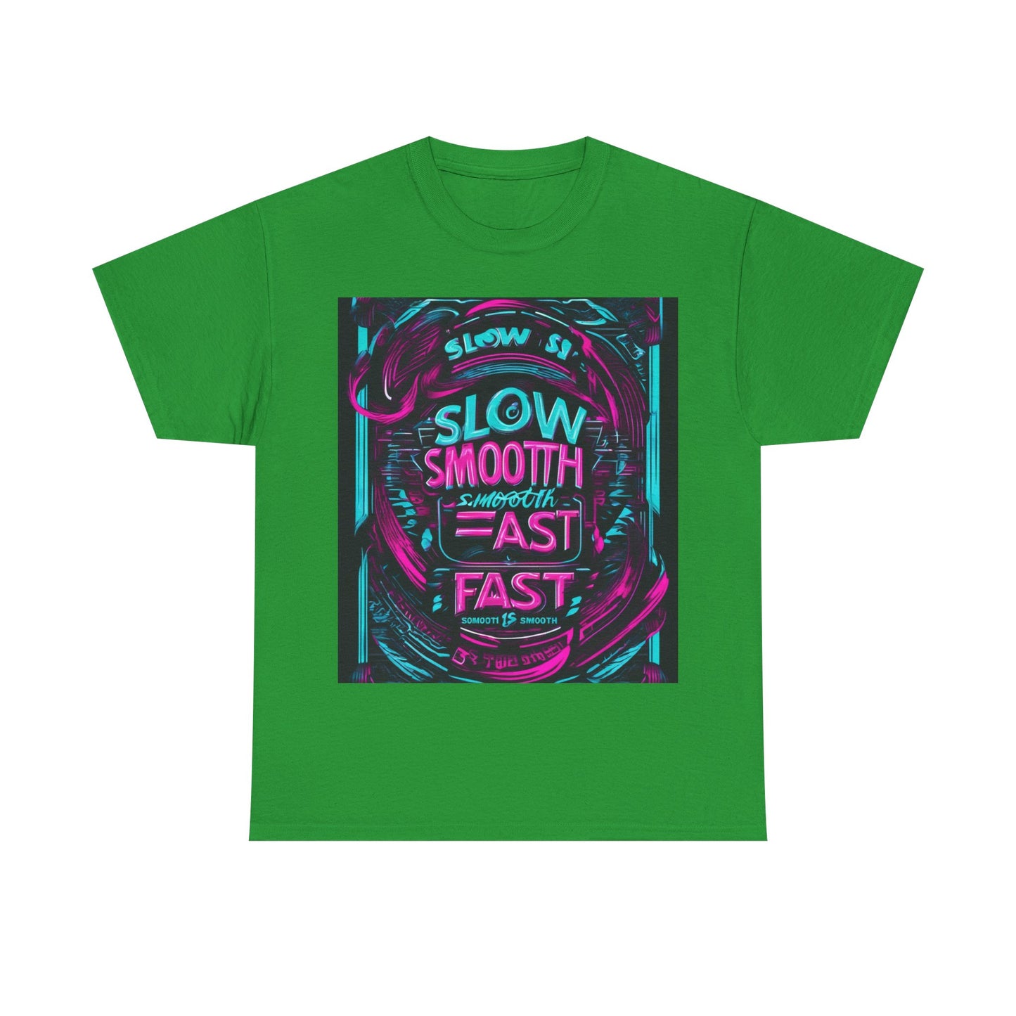 boostlete-recovery-progress-type-slow-is-smooth-smooth-is-fast-banner-engraved-0181 — Unisex Heavy Cotton Tee (Gildan 5000)