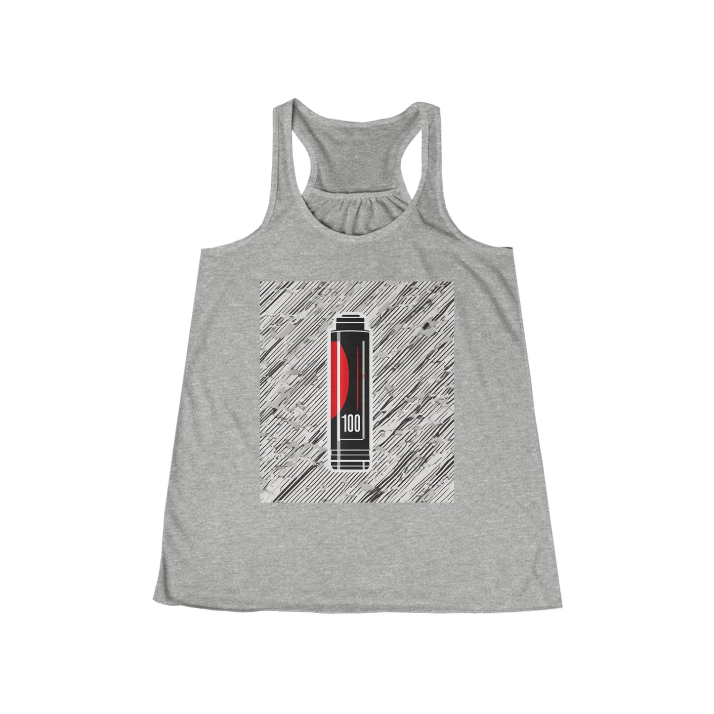 boostlete-rise-grind-icon-battery-motion-badge-0266 — Women's Flowy Racerback Tank (B+C 8800)