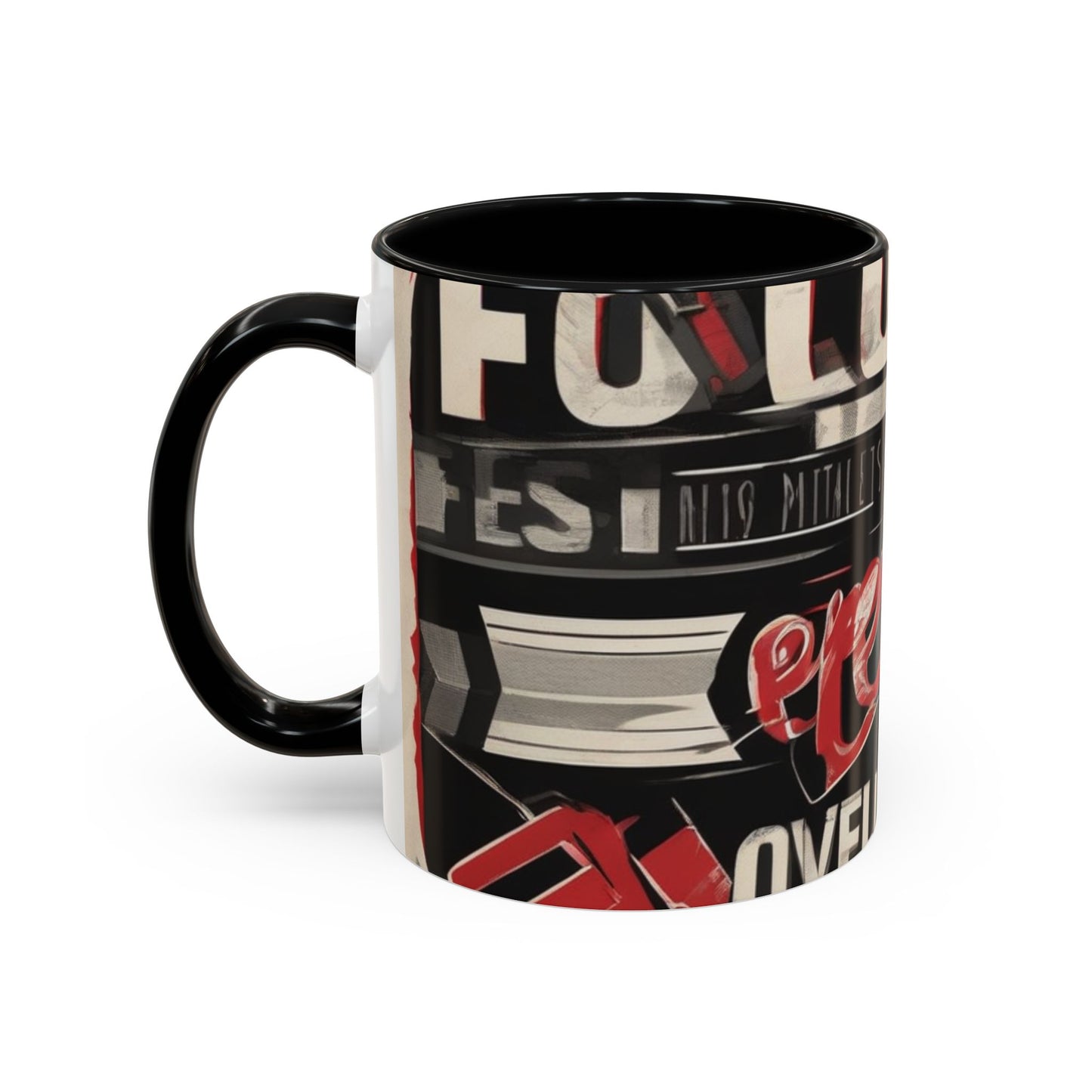 boostlete-mile-by-mile-type-focus-over-feelings-split-retro-0841 — Accent Mug 11/15oz