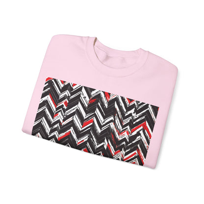 boostlete-am-crew-pattern-chevron-geometric-0659 — Unisex Heavy Blend Crewneck (G18000)