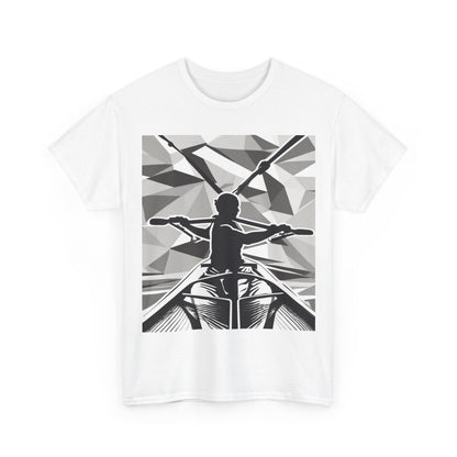boostlete-am-crew-scene-rower-outline-geometric-0060 — Unisex Heavy Cotton Tee (Gildan 5000)
