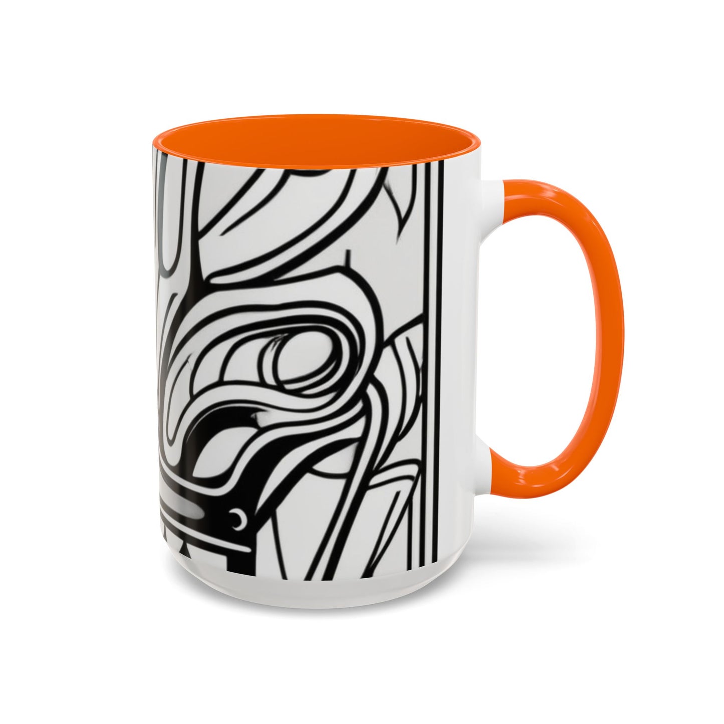 boostlete-boost-mode-icon-crown-offset-line-art-0190 — Accent Mug 11oz/15oz
