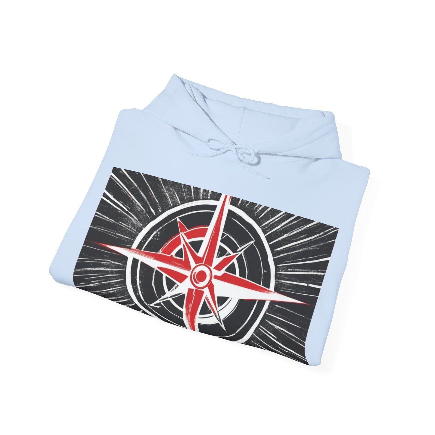 boostlete-boost-mode-icon-compass-chalk-vector-1382 — Unisex Heavy Blend Hoodie (G18500)