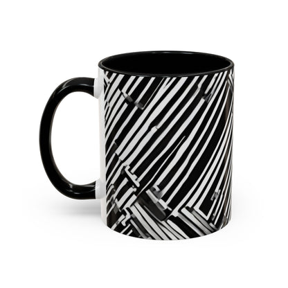 boostlete-mile-by-mile-pattern-barcode-monoline-0059 — Accent Mug 11oz/15oz